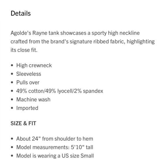 Agolde Rayne High-Neck Rib-Knit Tank - S - Picture 4 of 8